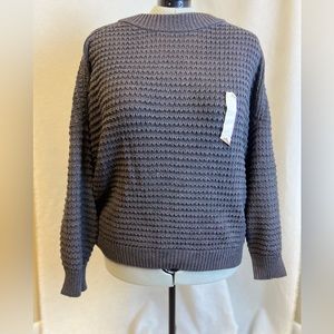 Gray Cable-knit Sweater